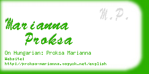 marianna proksa business card